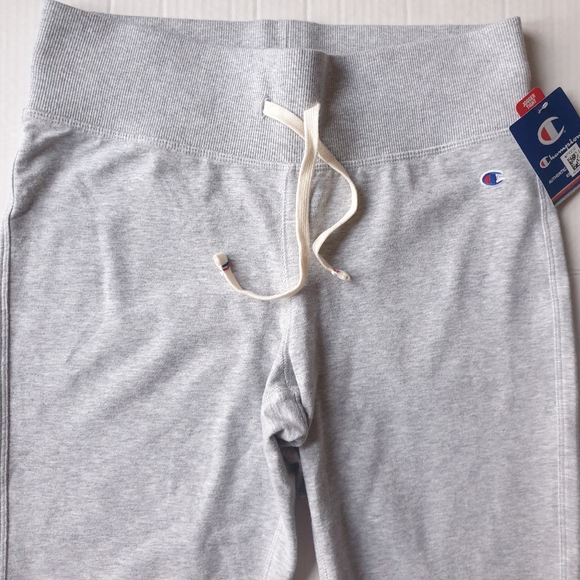 Champion Women's Heritage Wide Waistband Oxford Grey Light Jogger Slim Fit Md - Picture 7 of 16
